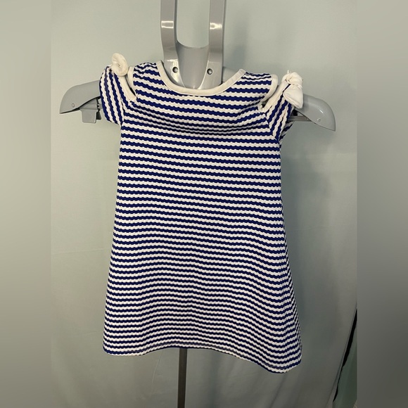 Bonnie Jean Blue and White Striped Kids‎ Dress size 5 - Picture 8 of 9